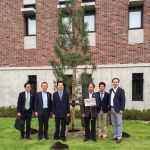 西南学院100年館・記念植樹式